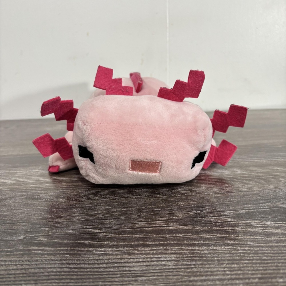 Mattel Minecraft Axolotl Plush Stuffed Animal Toy Small Pink Soft Washable